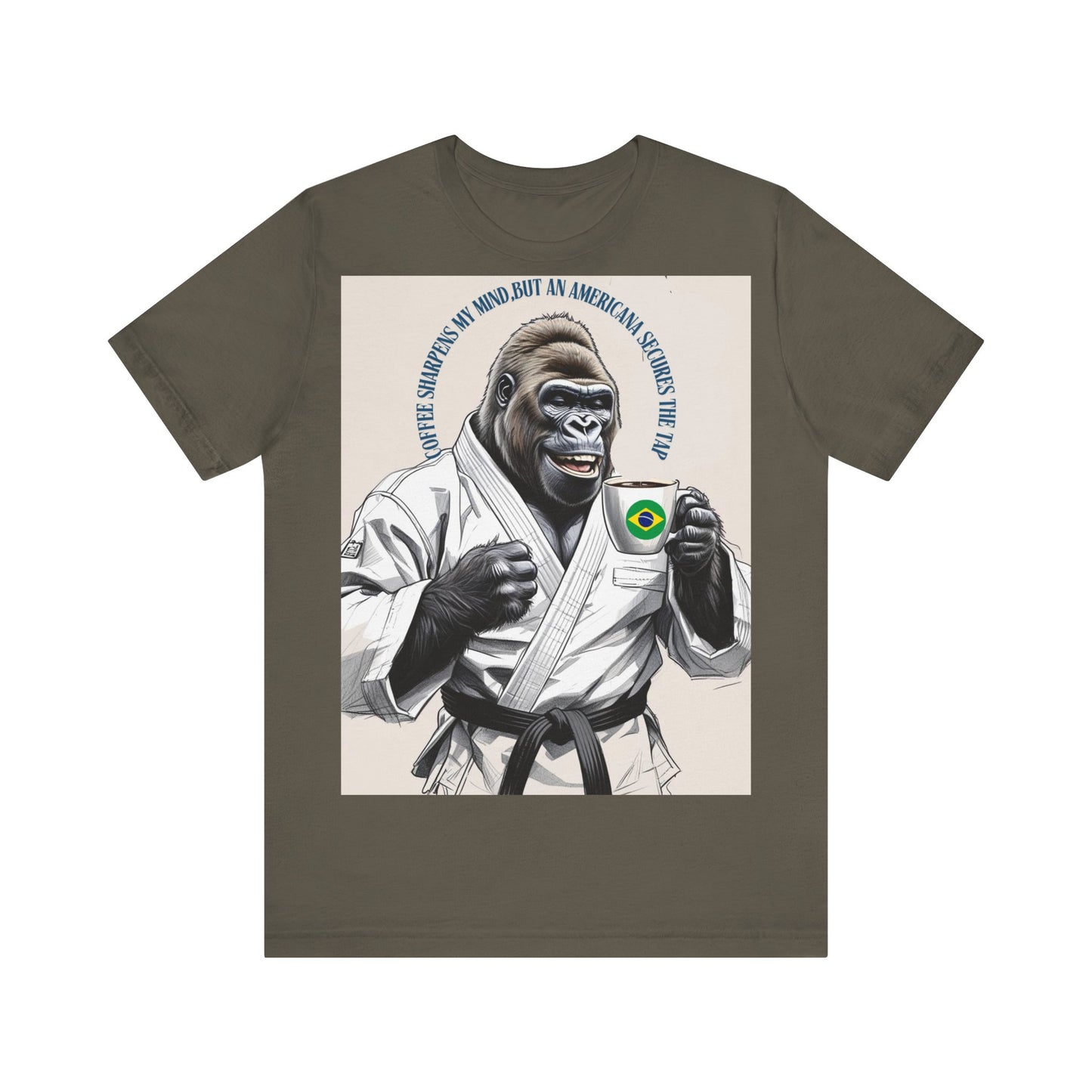 Gorilla Karate Tee, Fun Unisex Short Sleeve Shirt, Jiu-Jitsu Gift, Animal Lover Apparel, Martial Arts Fan Tee