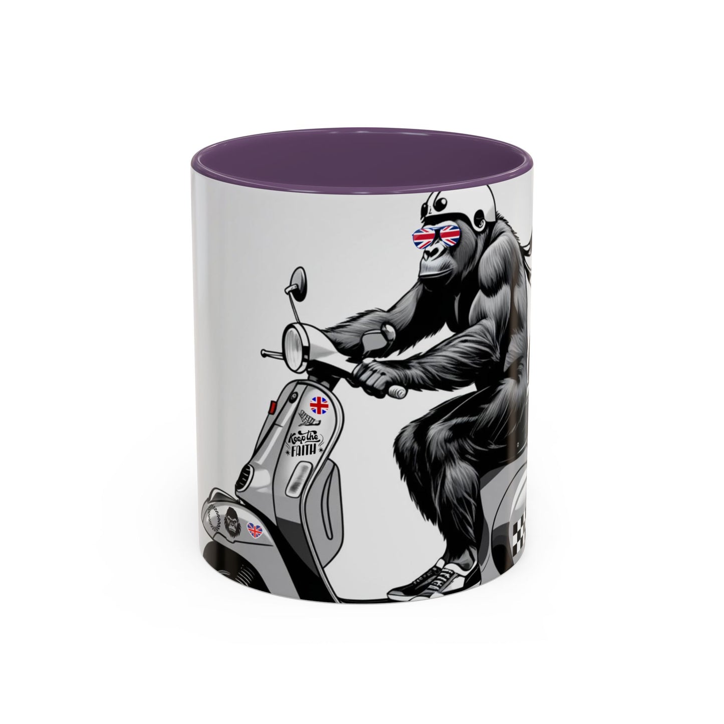 Cool Gorilla Scooter Mug - Fun Coffee Cup for Animal Lovers, Gift for Birthdays, Cool Caffeine Fix, Unique Decor