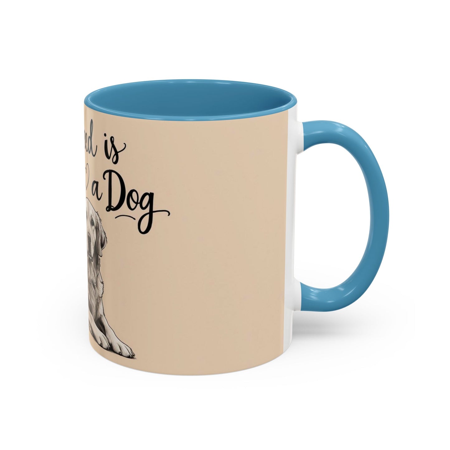 Dog Lover's Accent Coffee Mug - All You Need is Love and a Dog
