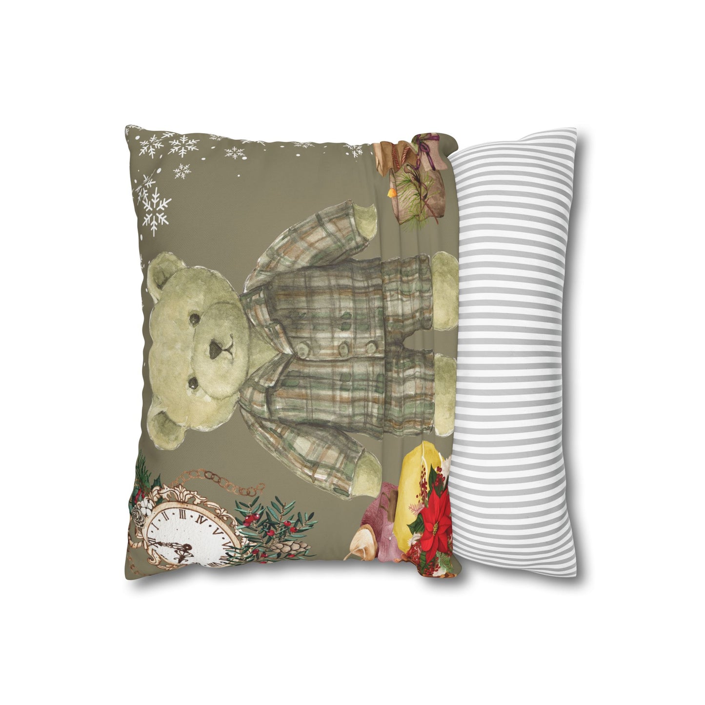 Vintage Teddy Bear Holiday Pillowcase