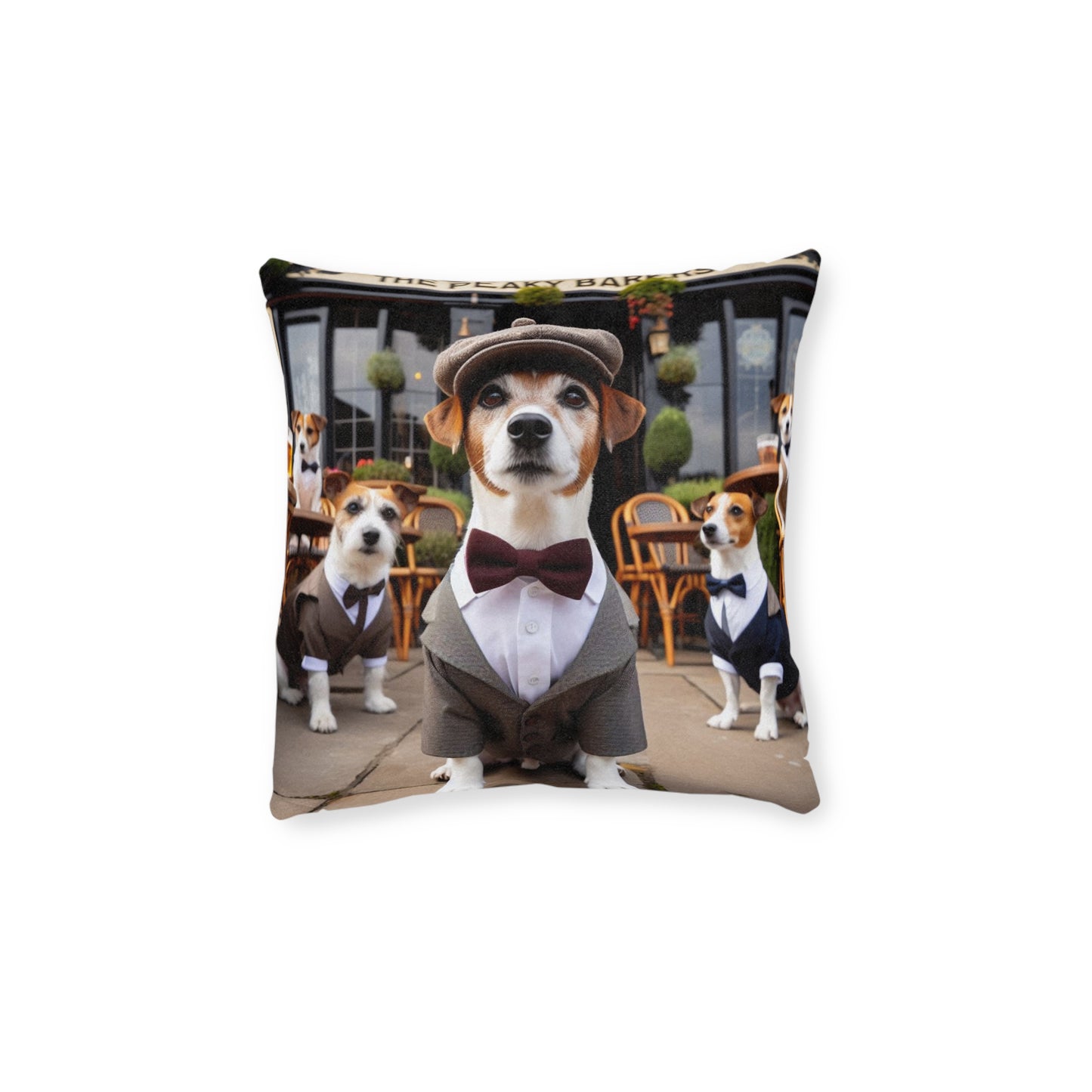 Dapper Dog Square Pillow - Stylish Pet Decor for Dog Lovers