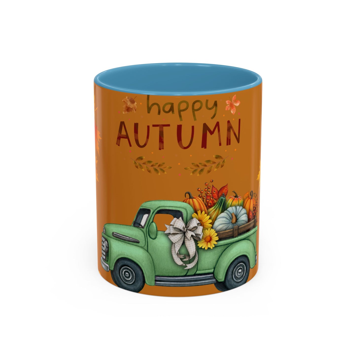 Autumn-Themed Coffee Mug, Cozy Fall Ceramic Mug, Colorful Harvest Cup, Seasonal Drinkware, Thanksgiving Gift