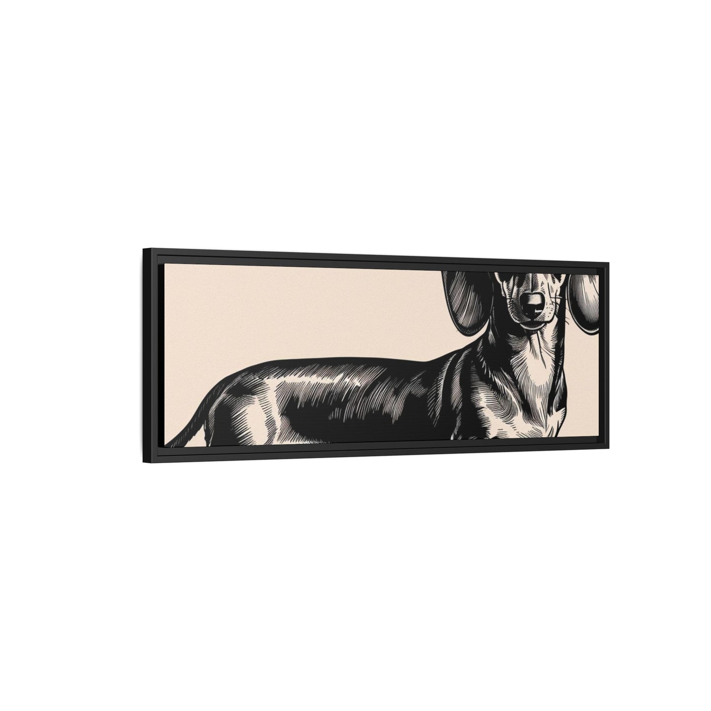 Dachshund Art Print - Charming Framed Canvas Decor for Dog Lovers