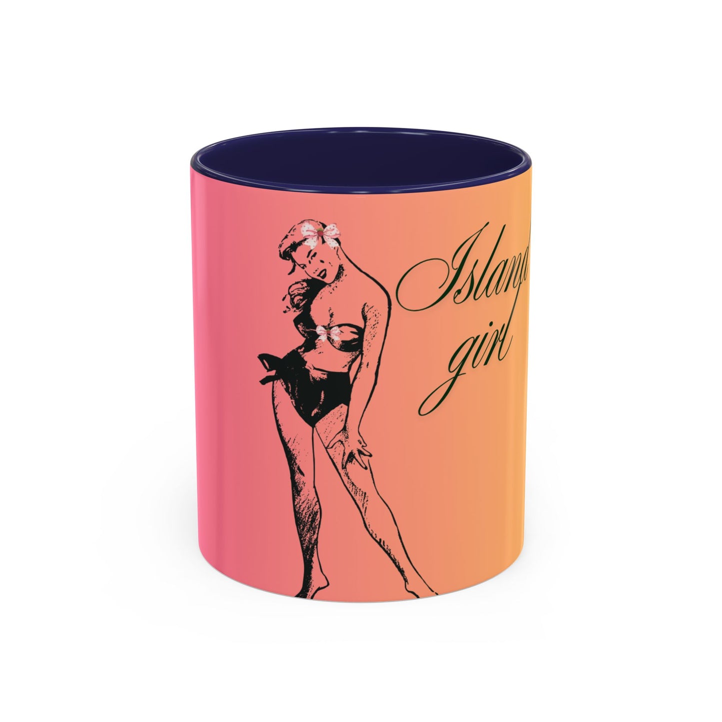 Vibrant Accent Coffee Mug - Island Girl Design, Perfect for Beach Lovers, Gift for Any Occasion, Unique Home Decor, Summer Vibes, [...]