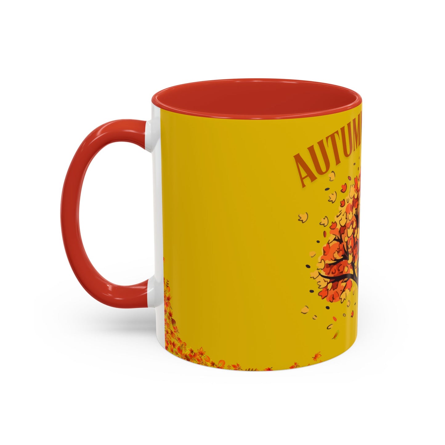 Autumn Leaves Coffee Mug, Fall Themed Ceramic Cup, Cozy Gift for Coffee Lovers, Thanksgiving Decor, Seasonal Drinkware