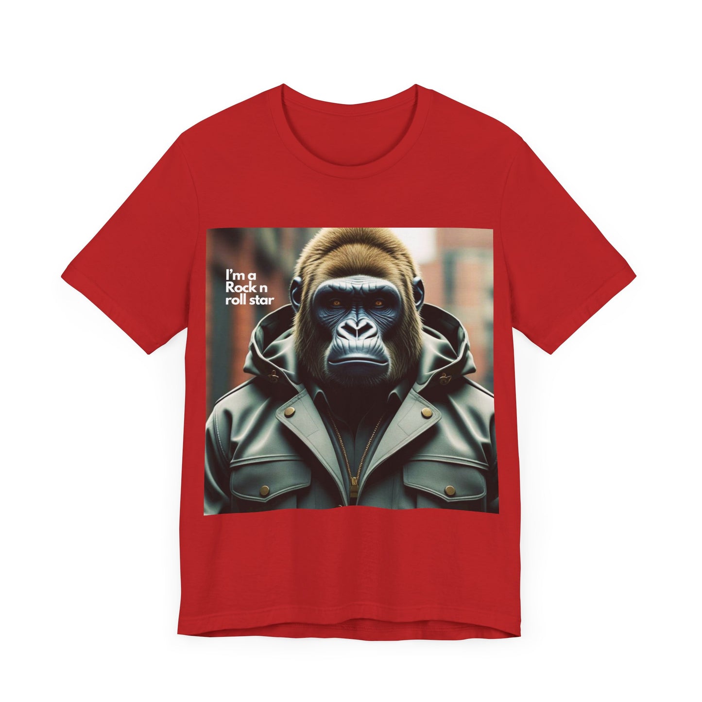 Rock 'n' Roll Gorilla Tee, Graphic T-Shirt for Music Lovers, Cool Casual Wear, Fun Gift for Concerts, Unique Style Statement