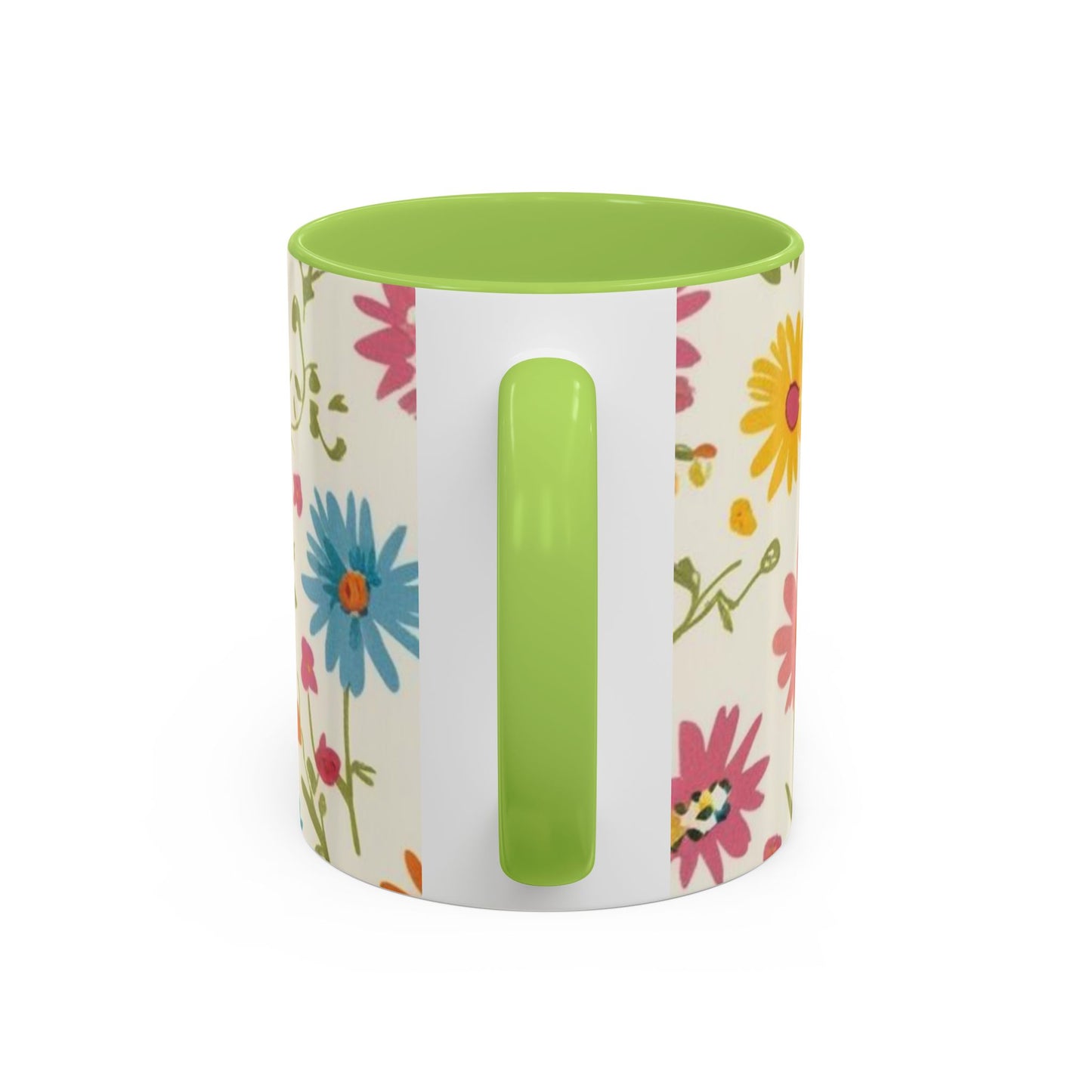 Floral Accent Coffee Mug – Vibrant Flower Design for Everyday Joy