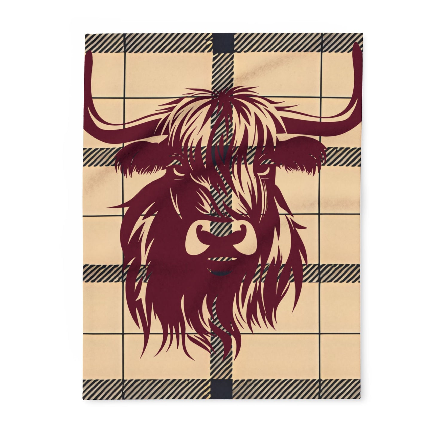 Highland Cow Fleece Blanket | Cozy Home Decor, Throw Blanket, Warm Gift for Winter, Perfect for Cuddling, Rustic Farmhouse Style