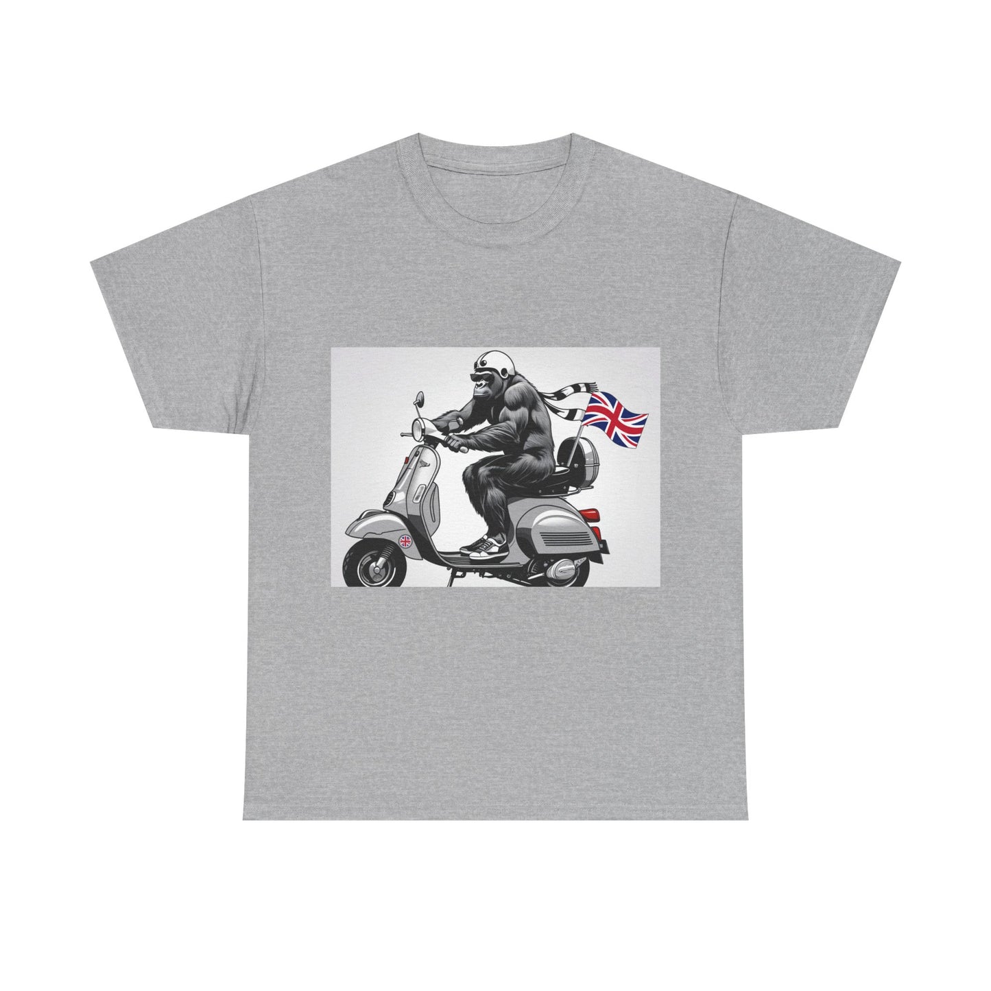 Cool Gorilla Scooter Tee, Unisex Graphic Tee, Fun Animal T-Shirt, Unique Gift for Him, Casual Summer Shirt, Motorcycle Enthusiast Apparel
