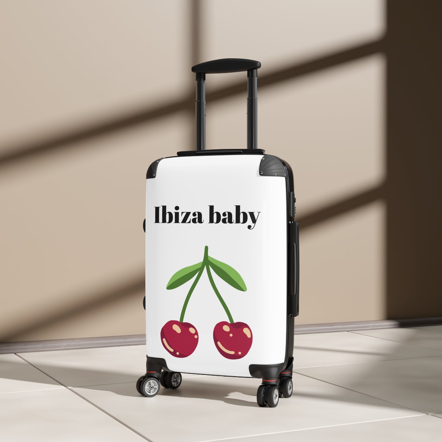 Stylish Cherry Print Suitcase - Perfect for Travel & Ibiza Adventures!