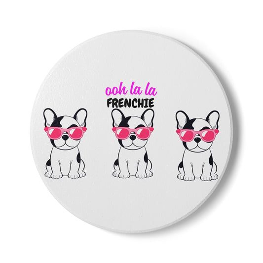 Ooh La La Frenchie Coaster, Cute Dog Coaster, Pet Lover Gift, Home Decor, French Bulldog Gift