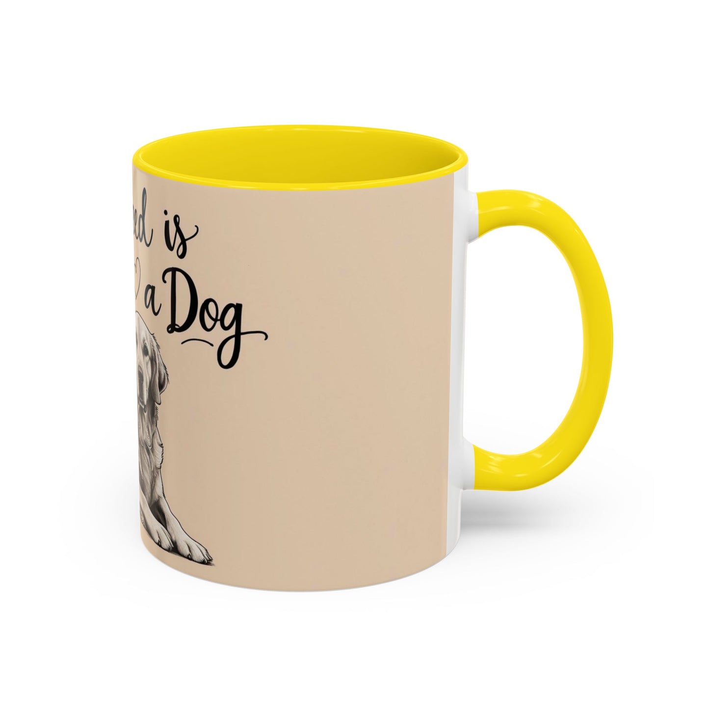 Dog Lover's Accent Coffee Mug - All You Need is Love and a Dog