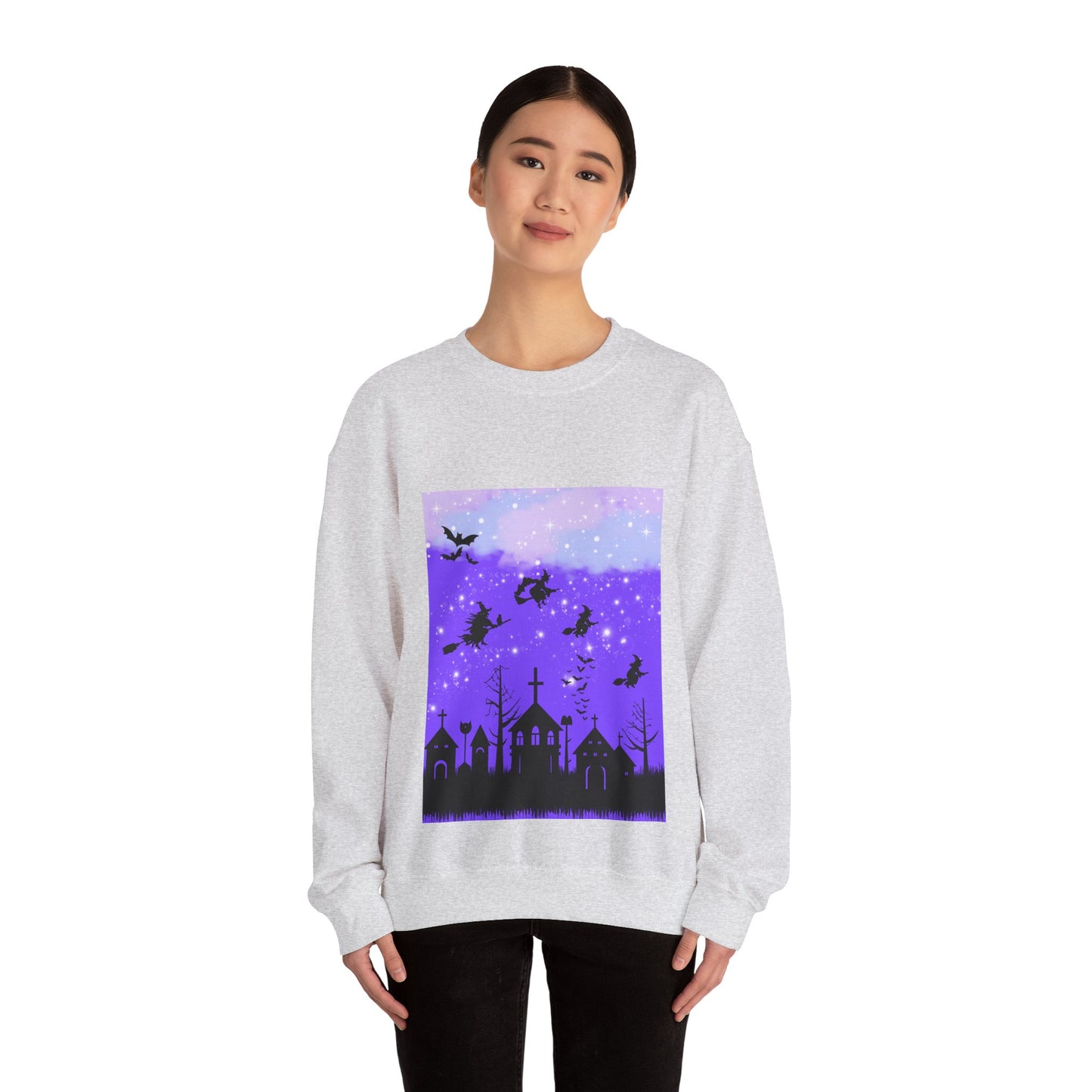 Mystical Nightscape Crewneck Sweatshirt, Cozy Fashion, Trendy Apparel, Gift for Nature Lovers, Halloween Sweatshirt, Comfortable [...]