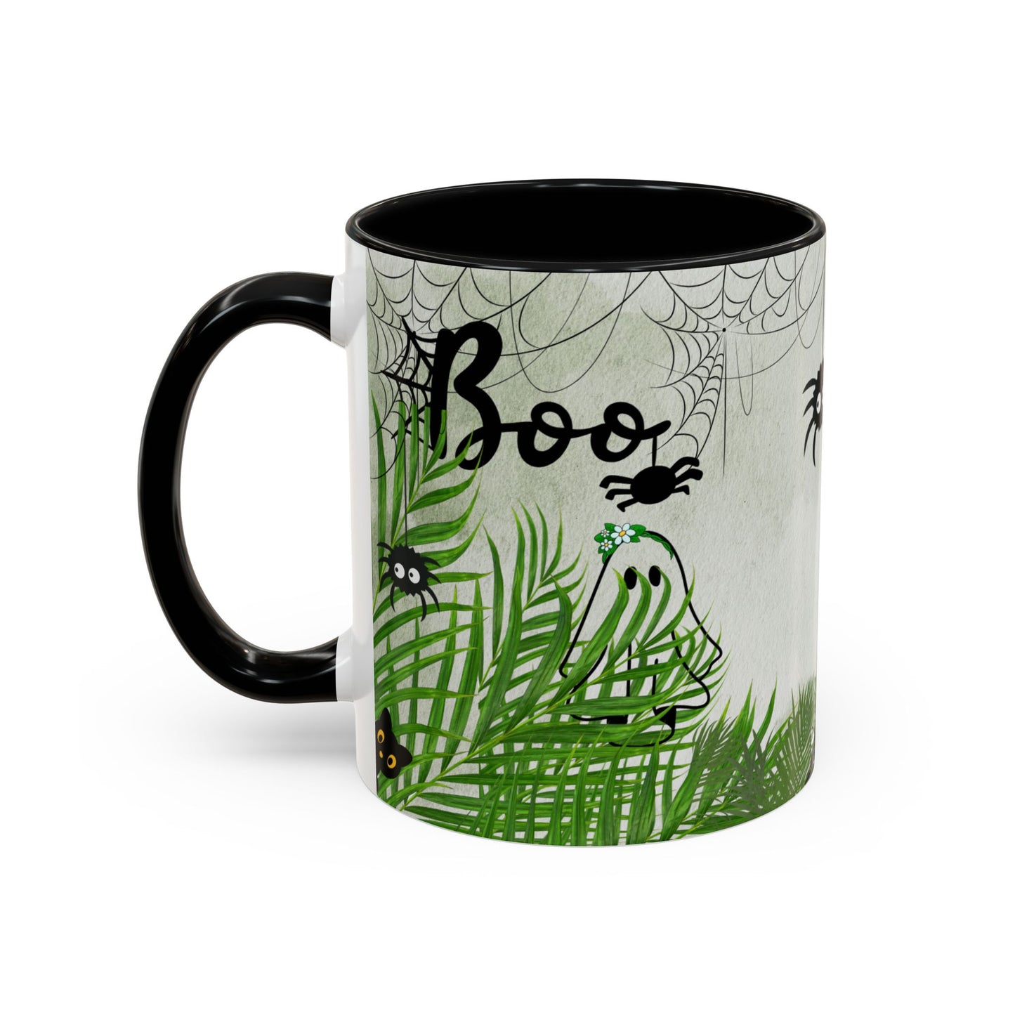 Spider Web Accent Coffee Mug | Halloween Decor, Gift for Creepy Coffee Lovers, Unique Kitchenware, Spooky Mug for Fall