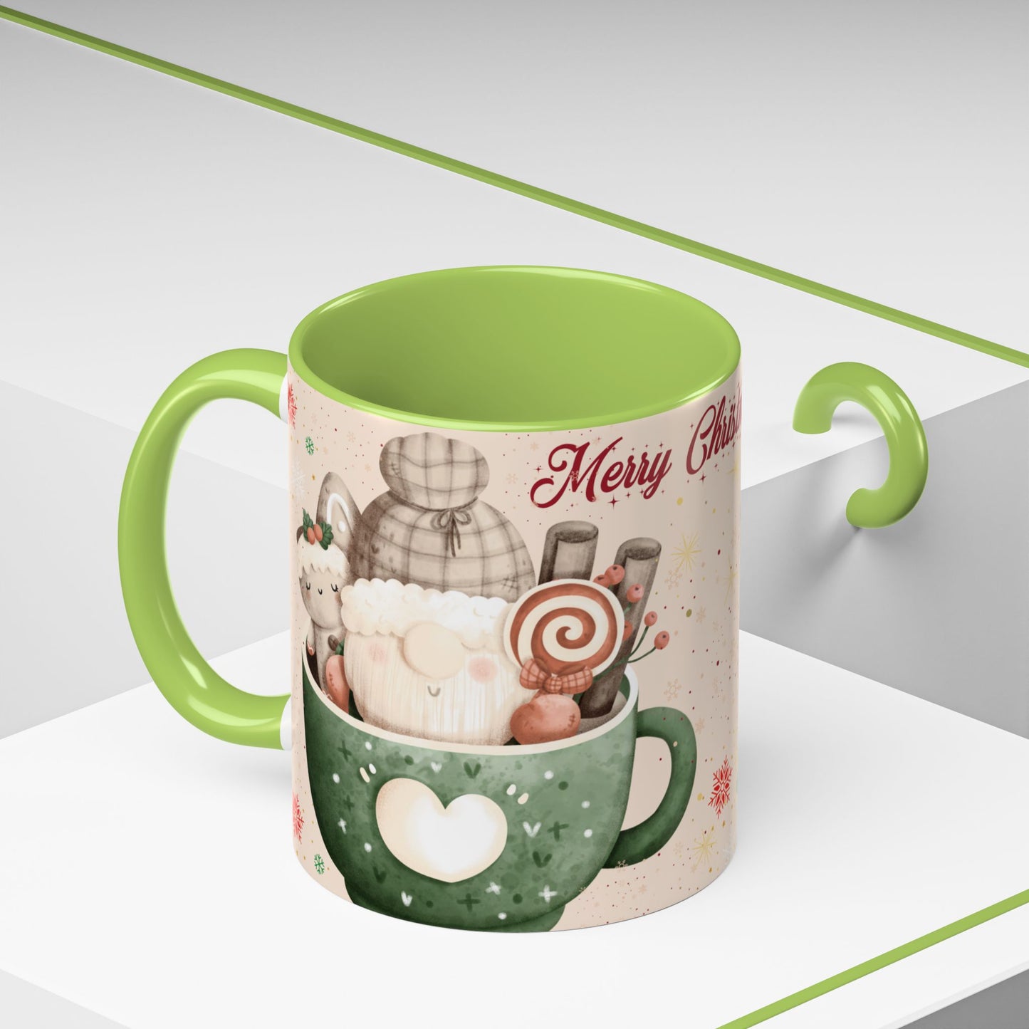 Festive Coffee Mug - Merry Christmas Design, Holiday Gift, Winter Decor, Christmas Mug, Cozy Beverage Cup