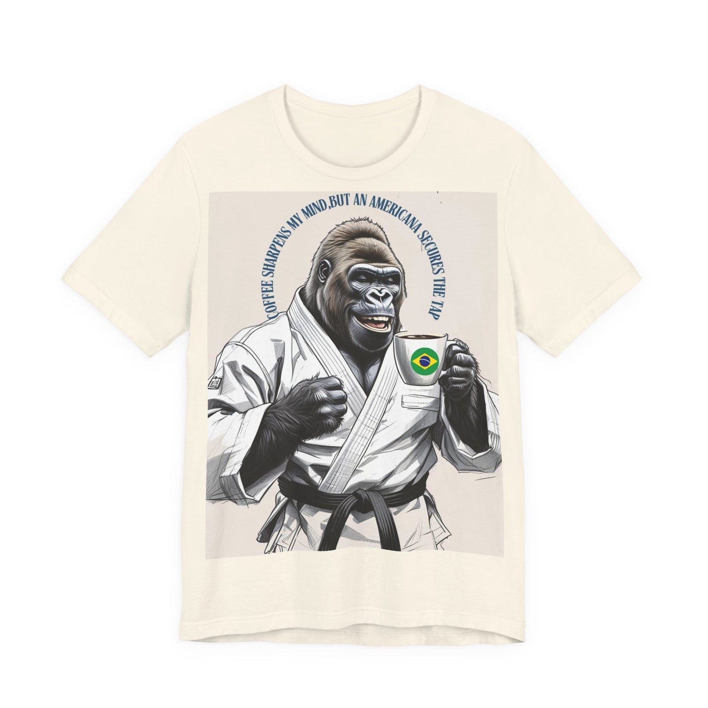 Gorilla Karate Tee, Fun Unisex Short Sleeve Shirt, Jiu-Jitsu Gift, Animal Lover Apparel, Martial Arts Fan Tee