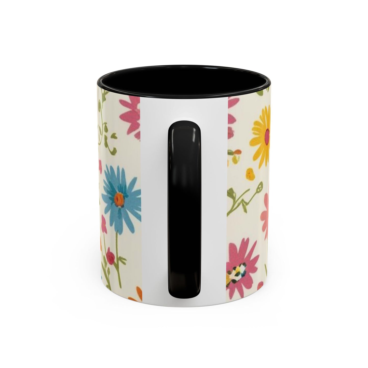 Floral Accent Coffee Mug – Vibrant Flower Design for Everyday Joy