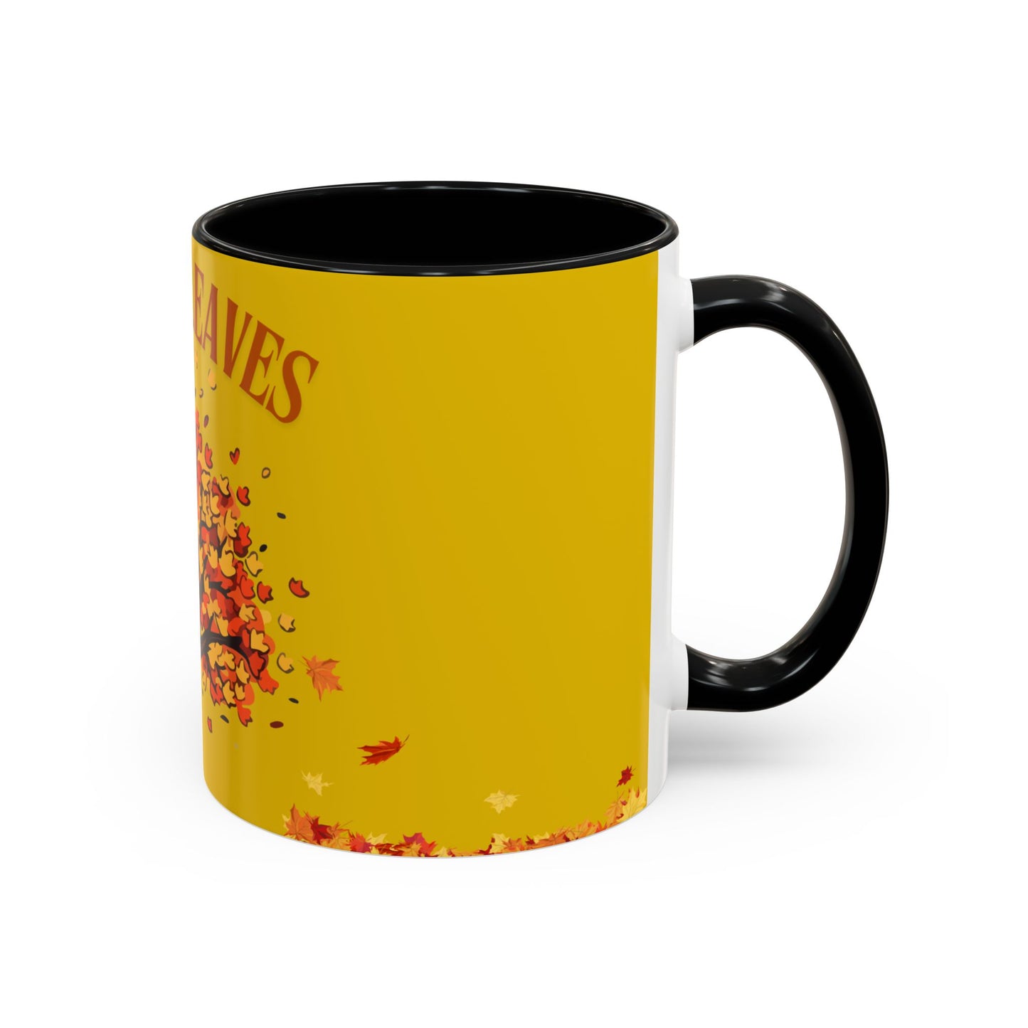 Autumn Leaves Coffee Mug, Fall Themed Ceramic Cup, Cozy Gift for Coffee Lovers, Thanksgiving Decor, Seasonal Drinkware
