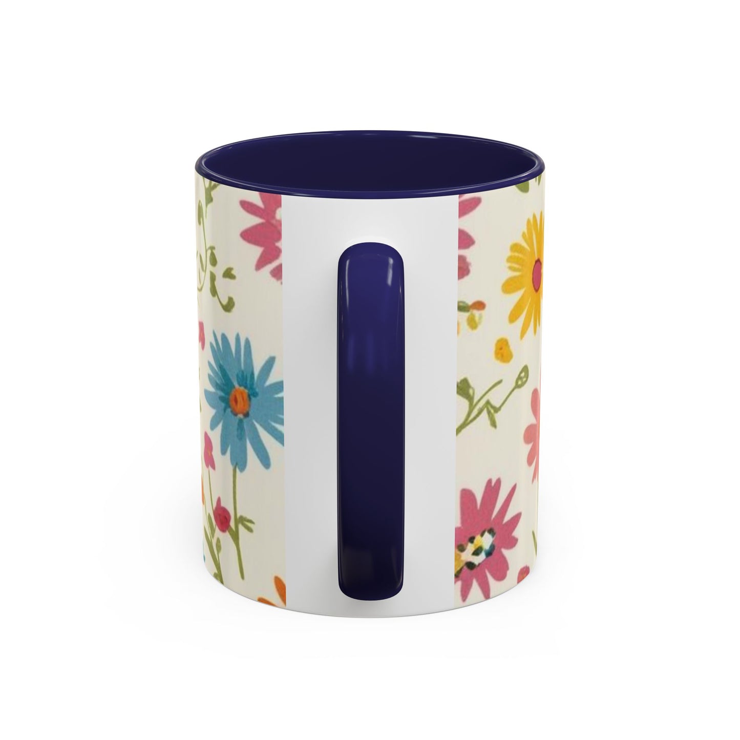 Floral Accent Coffee Mug – Vibrant Flower Design for Everyday Joy