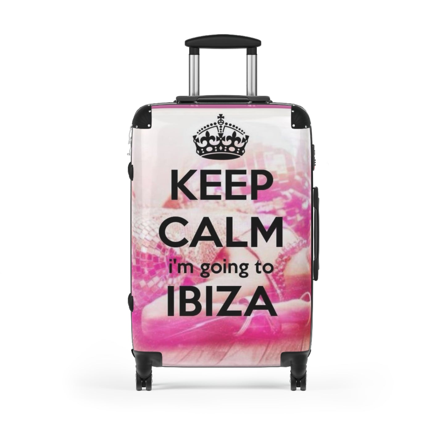 Keep Calm Ibiza Suitcase - Stylish Travel Luggage for Vacation Getaways