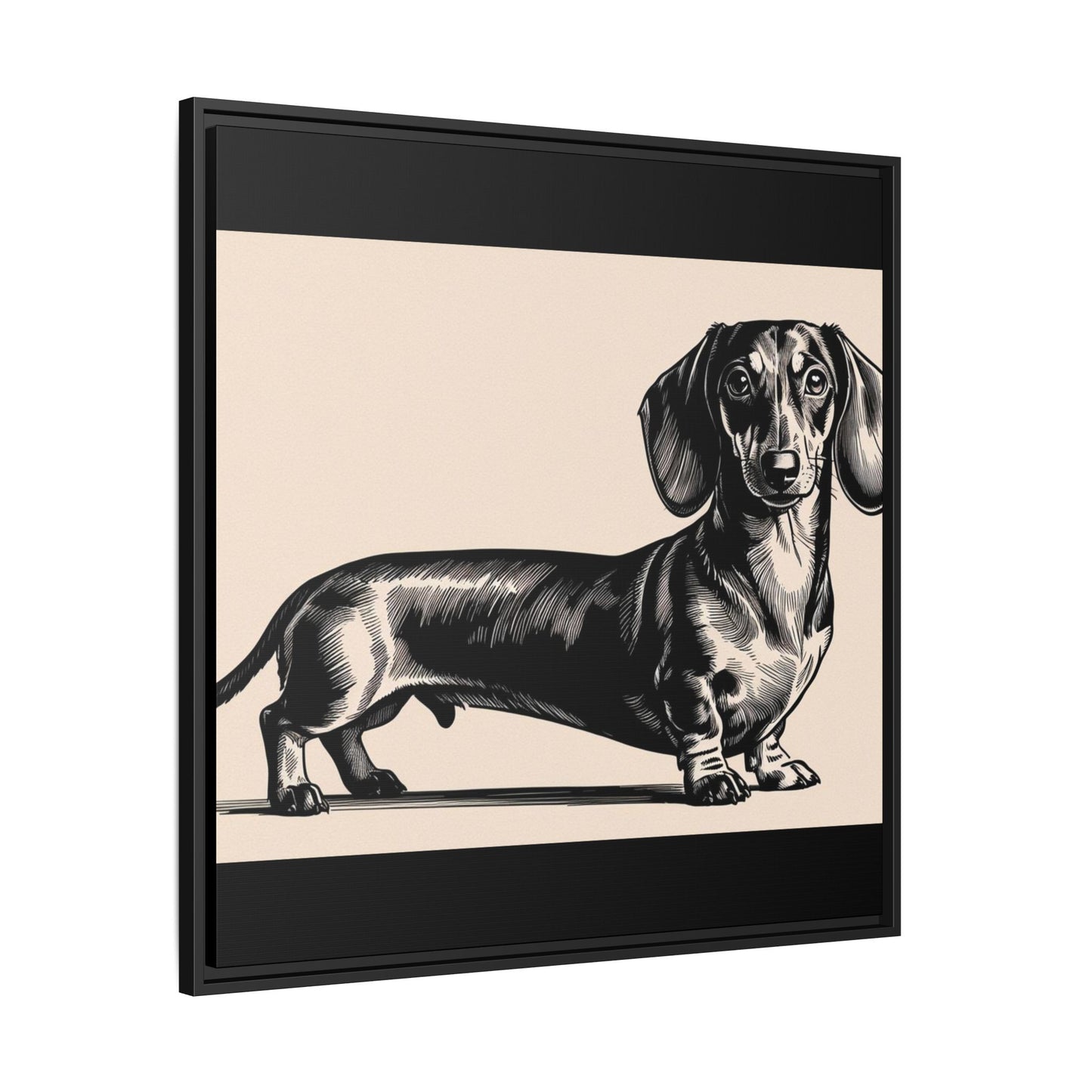Dachshund Art Print - Charming Framed Canvas Decor for Dog Lovers