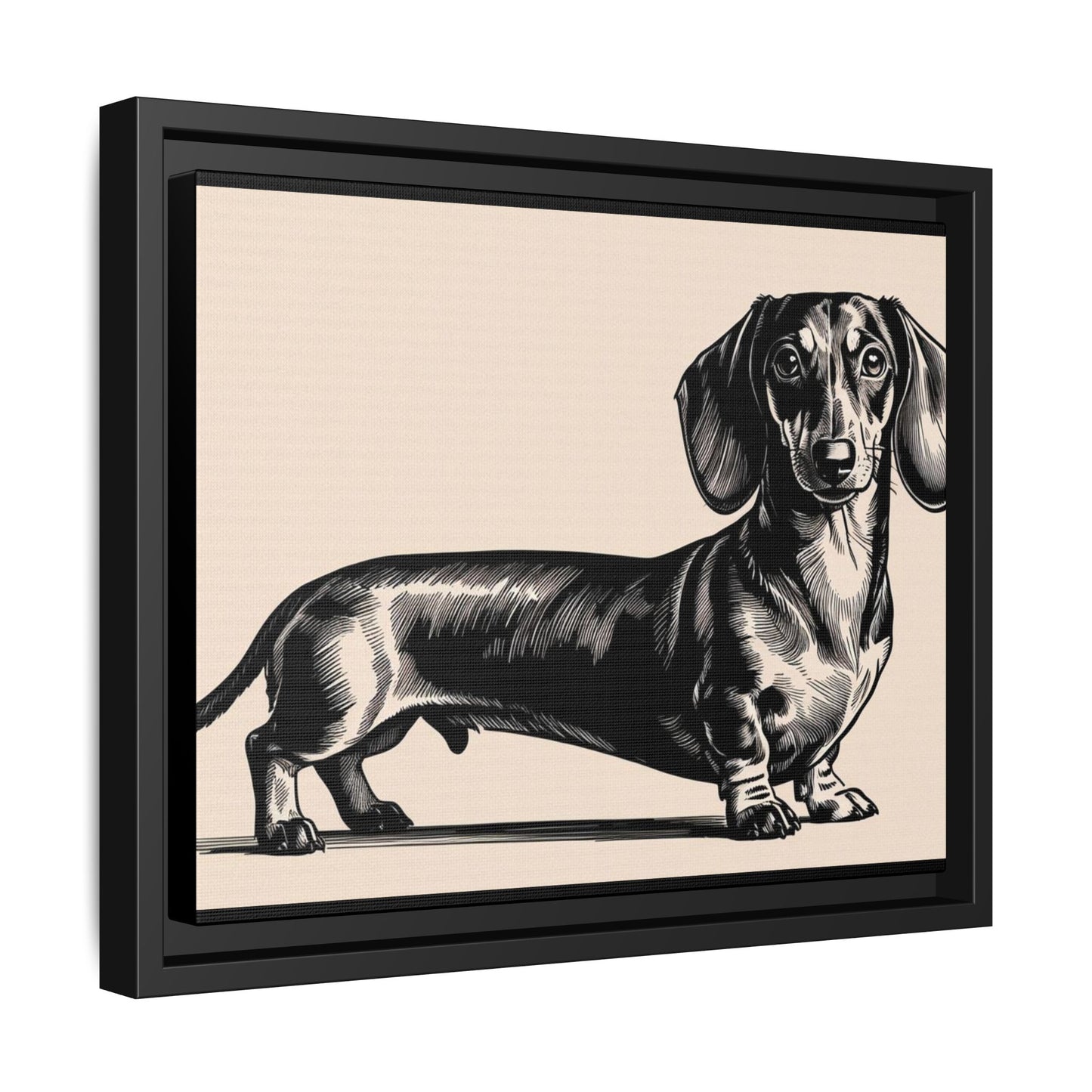 Dachshund Art Print - Charming Framed Canvas Decor for Dog Lovers