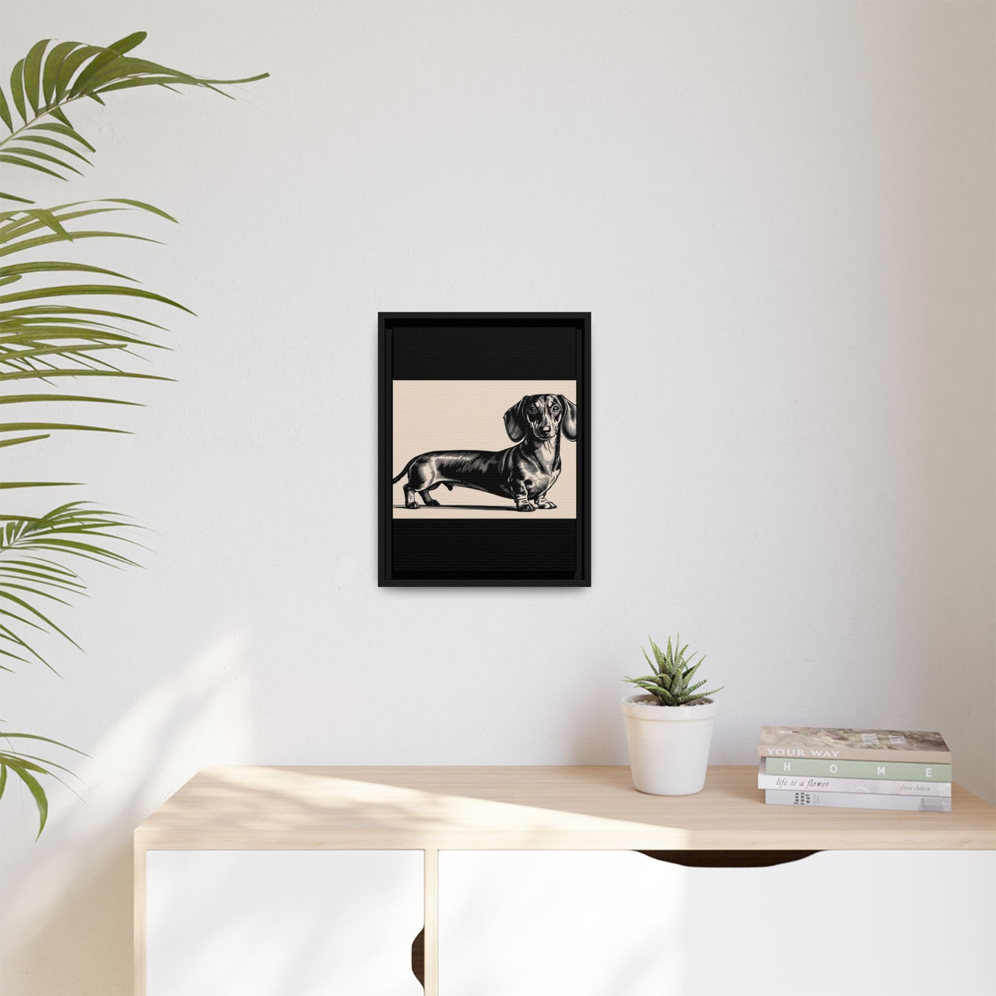 Dachshund Art Print - Charming Framed Canvas Decor for Dog Lovers