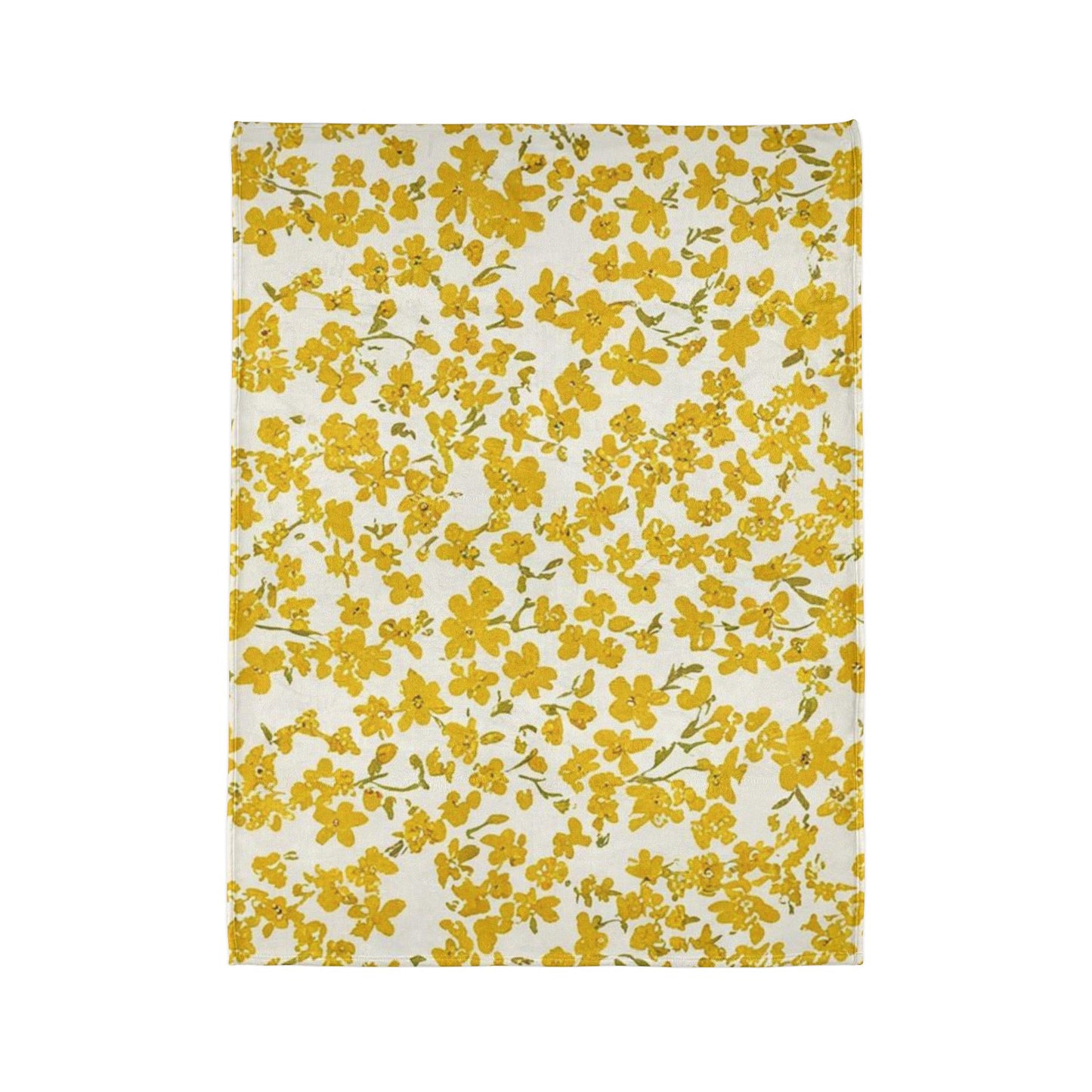 Bright Floral Soft Polyester Blanket - Cozy Spring Vibes for Home Decor