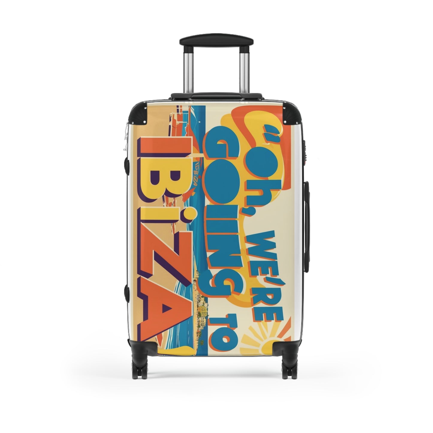 Retro Ibiza Travel Suitcase - Oh, We're Going to Ibiza Design