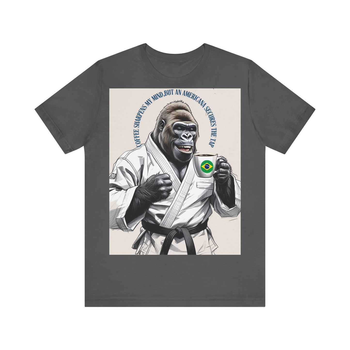 Gorilla Karate Tee, Fun Unisex Short Sleeve Shirt, Jiu-Jitsu Gift, Animal Lover Apparel, Martial Arts Fan Tee
