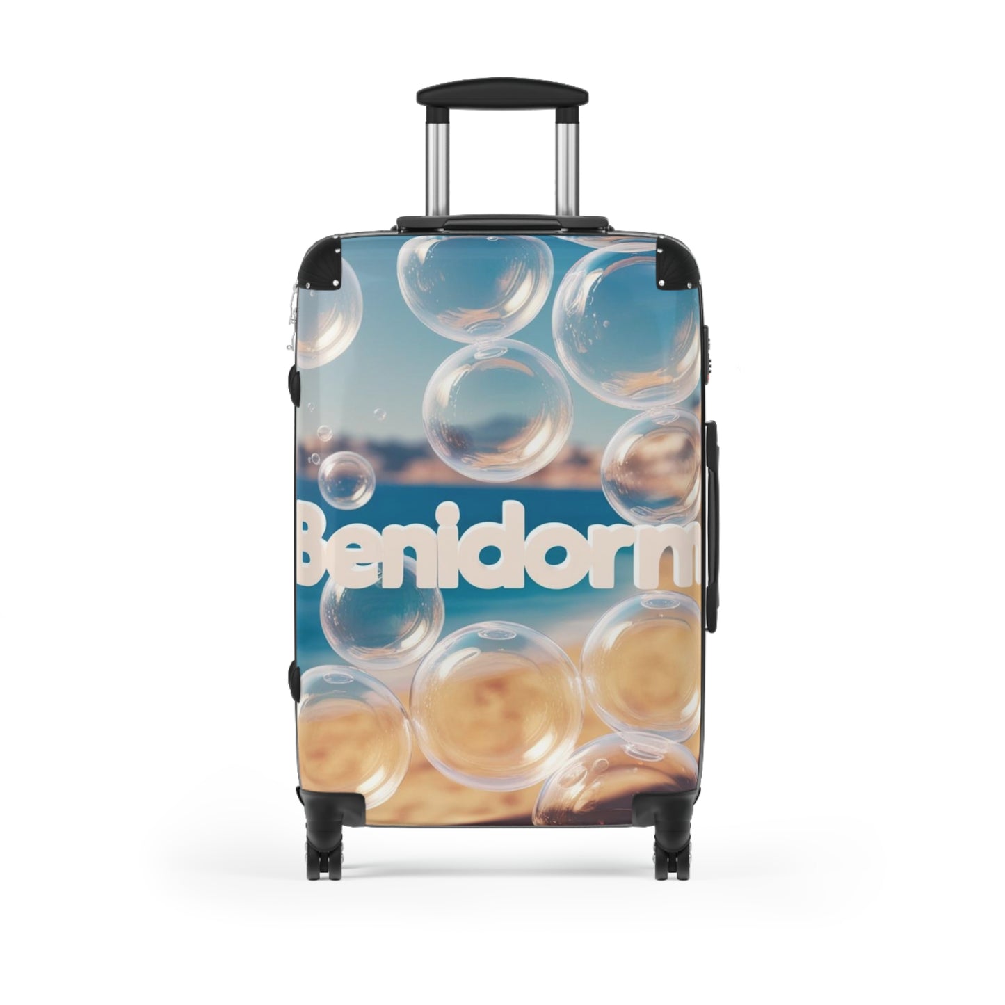 Benidorm Bubble Design Suitcase - Stylish Travel Luggage for Beach Lovers