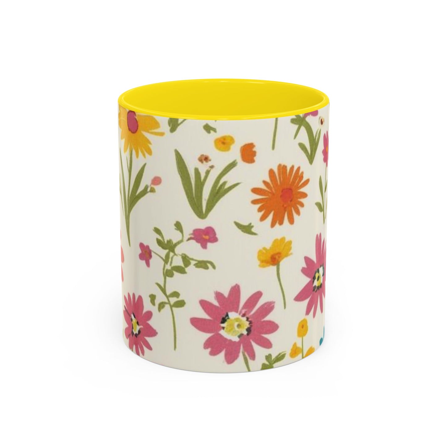 Floral Accent Coffee Mug – Vibrant Flower Design for Everyday Joy