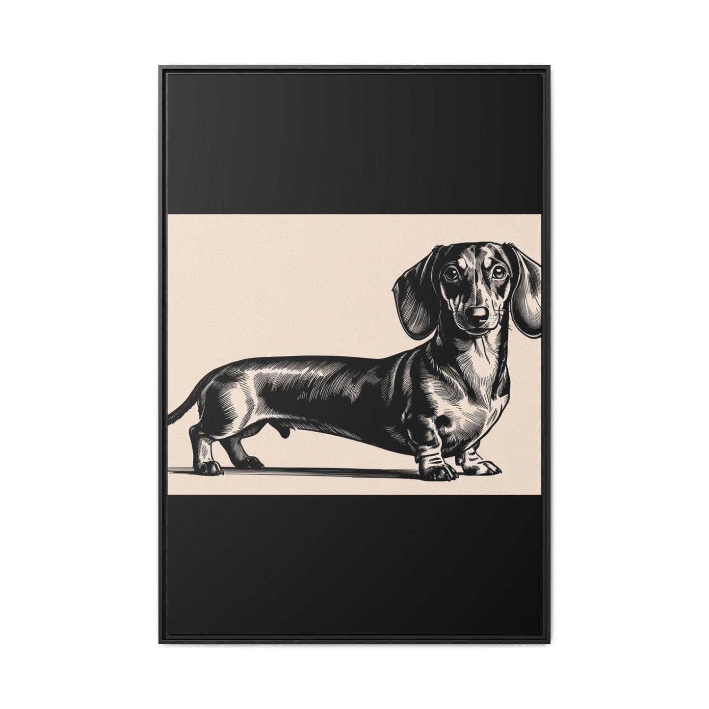 Dachshund Art Print - Charming Framed Canvas Decor for Dog Lovers