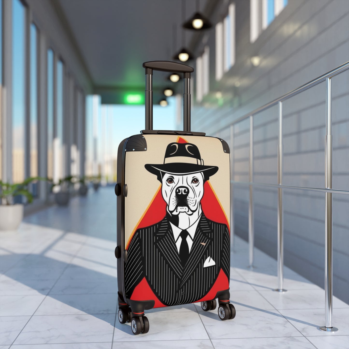 Stylish Dog Portrait Suitcase - Travel in Unique Style