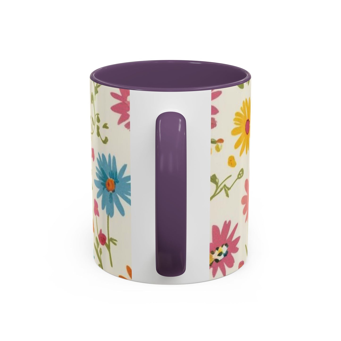 Floral Accent Coffee Mug – Vibrant Flower Design for Everyday Joy