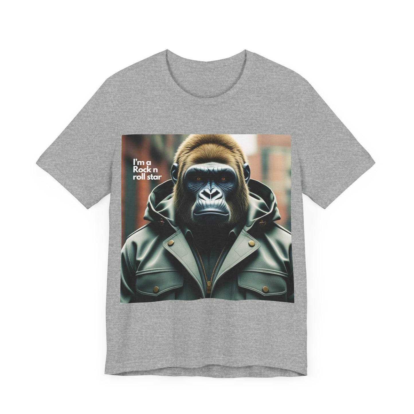 Rock 'n' Roll Gorilla Tee, Graphic T-Shirt for Music Lovers, Cool Casual Wear, Fun Gift for Concerts, Unique Style Statement