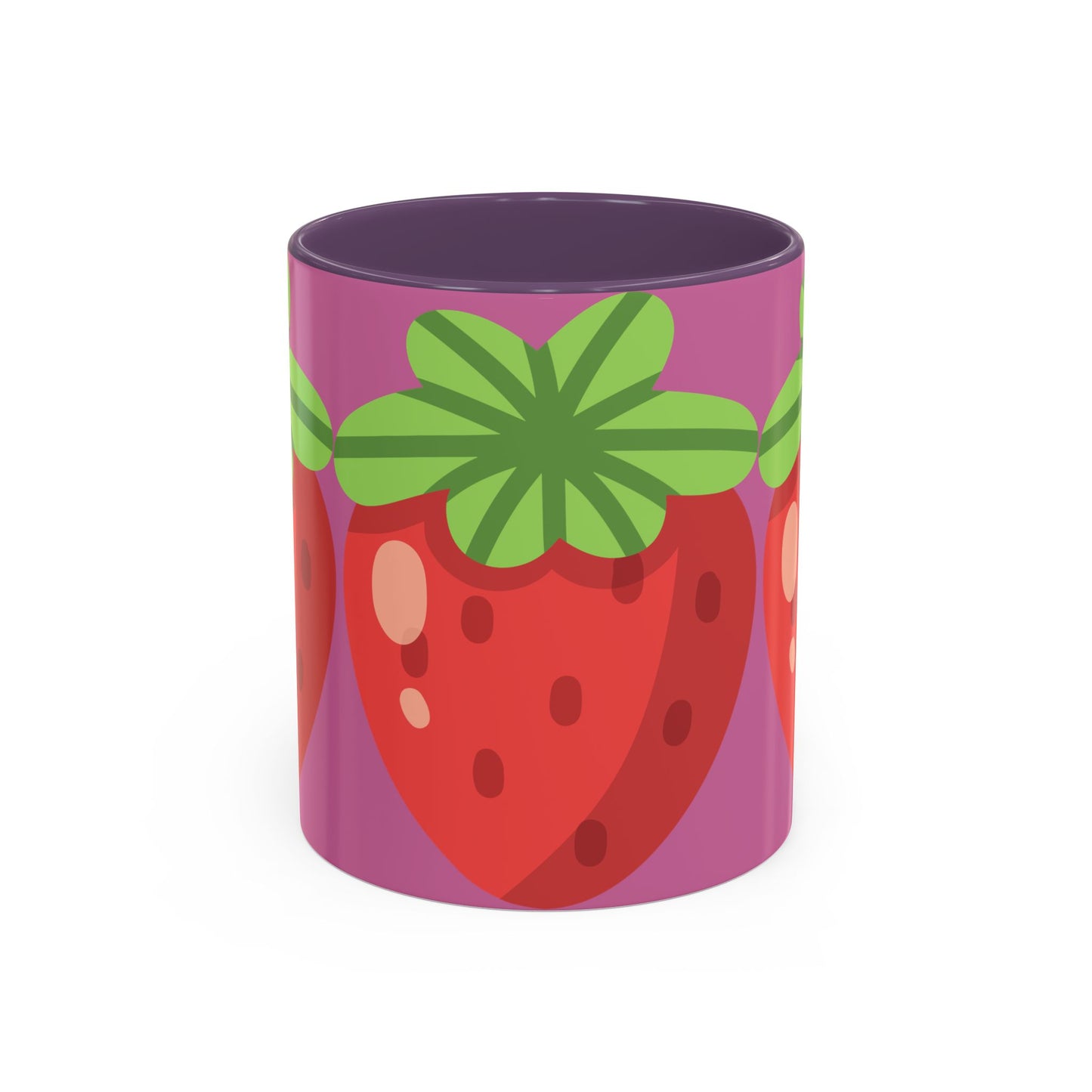 Playful Strawberry Accent Coffee Mug - Cute Kitchenware for Fruit Lovers