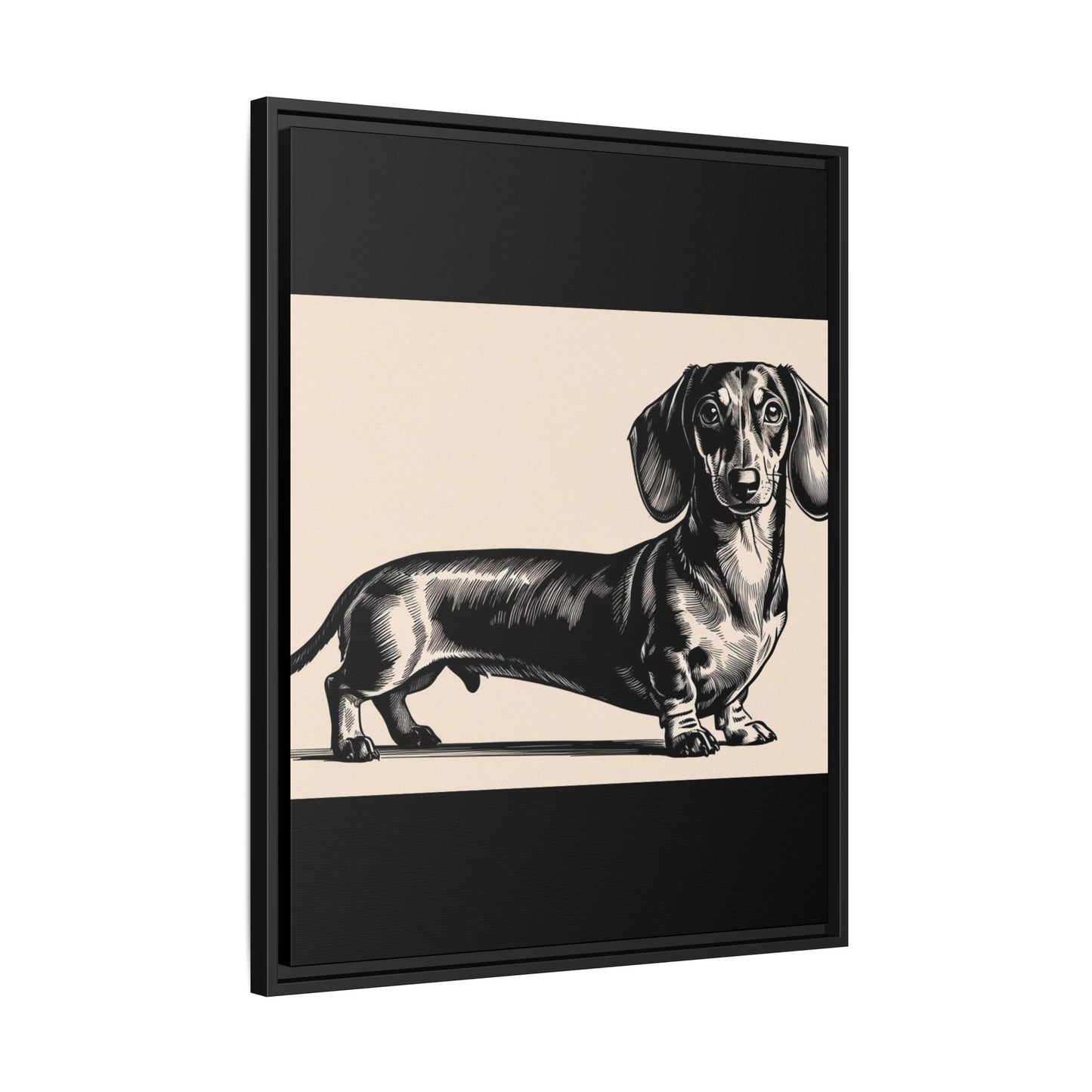 Dachshund Art Print - Charming Framed Canvas Decor for Dog Lovers