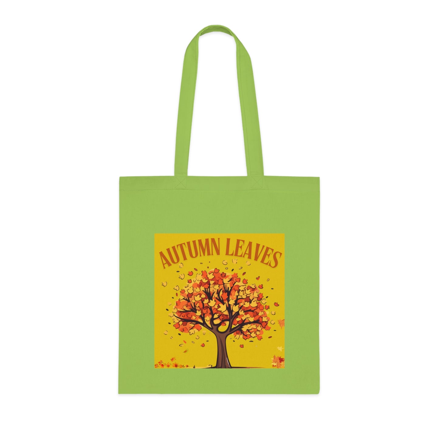 Autumn Leaves Cotton Tote Bag | Fall Shopping Bag, Eco-Friendly Canvas Tote, Thanksgiving Gift, Seasonal Style, Tree Design