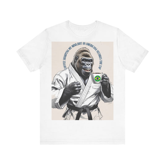 Gorilla Karate Tee, Fun Unisex Short Sleeve Shirt, Jiu-Jitsu Gift, Animal Lover Apparel, Martial Arts Fan Tee
