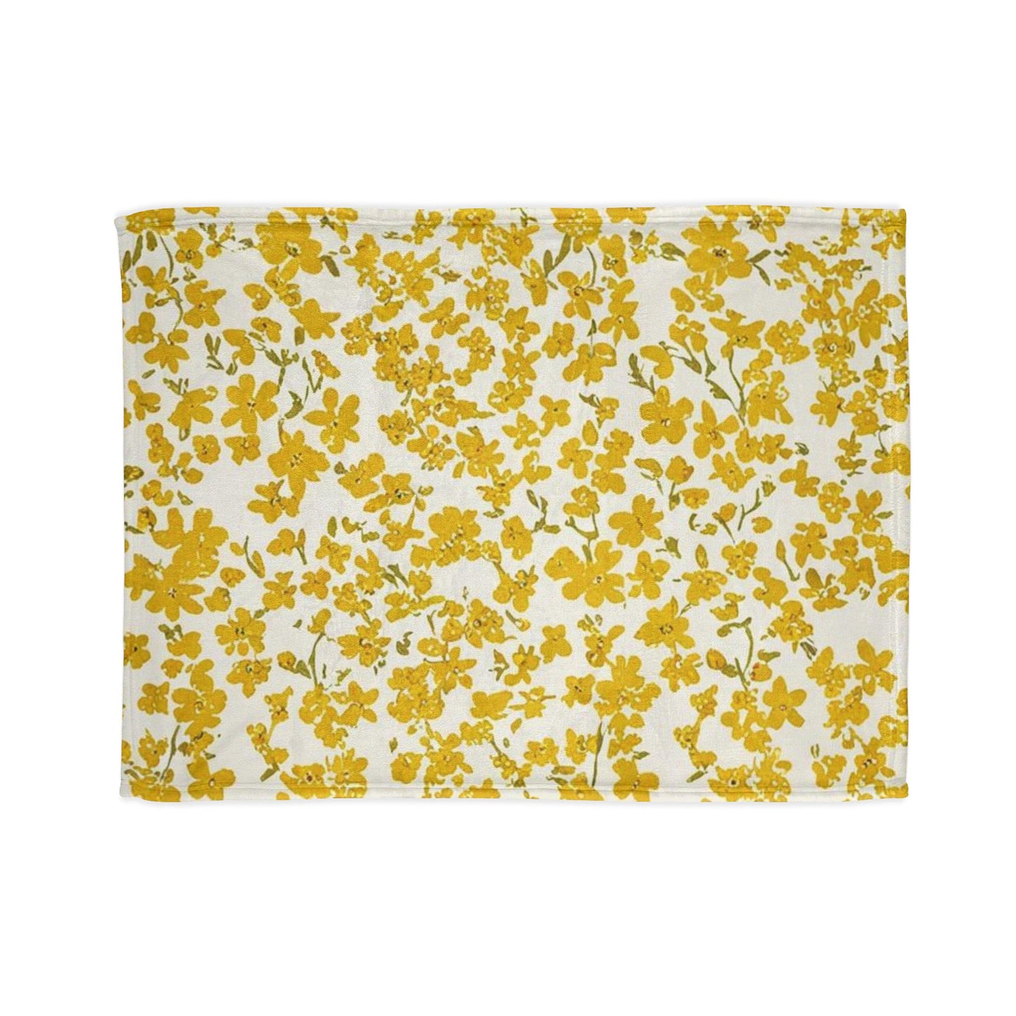 Bright Floral Soft Polyester Blanket - Cozy Spring Vibes for Home Decor
