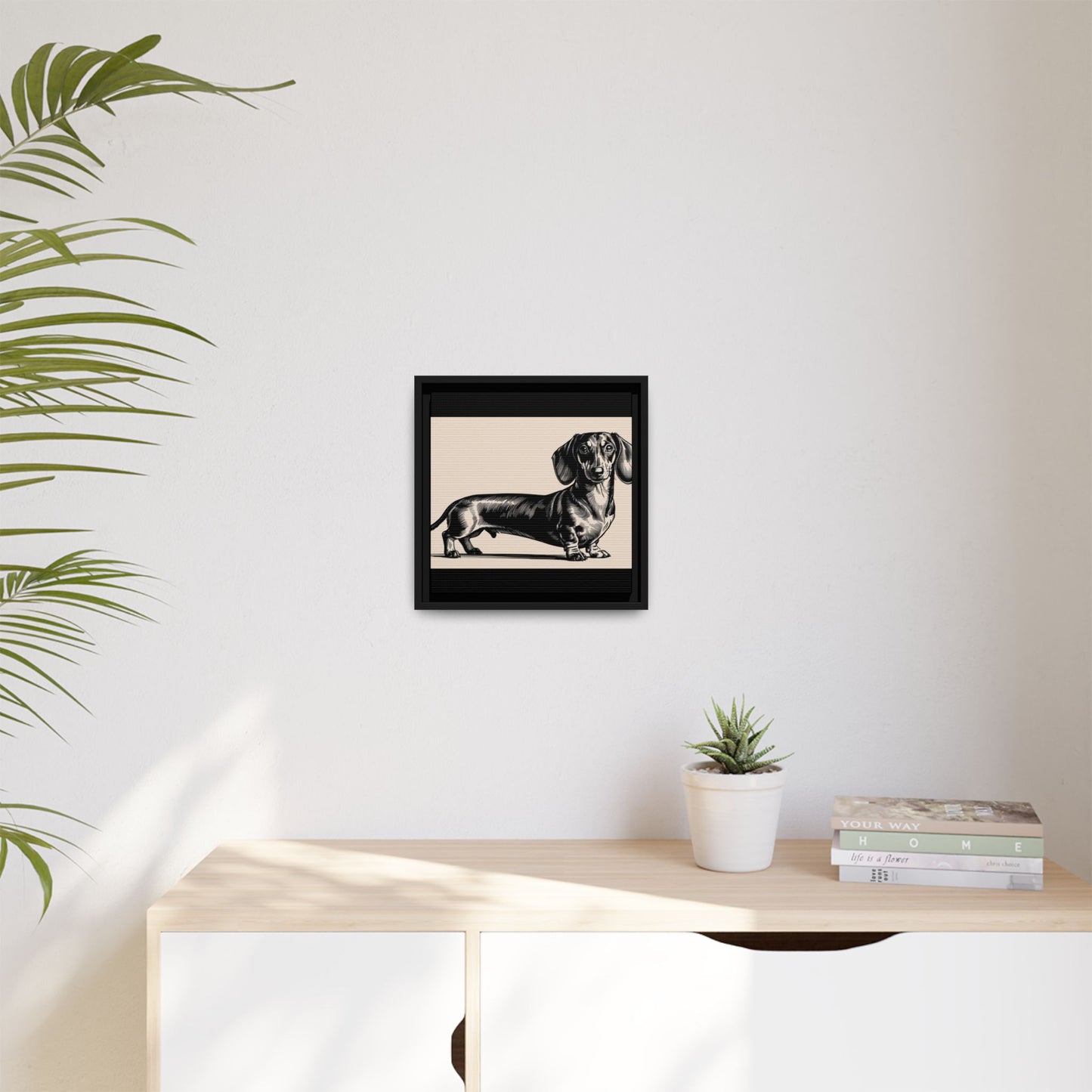 Dachshund Art Print - Charming Framed Canvas Decor for Dog Lovers