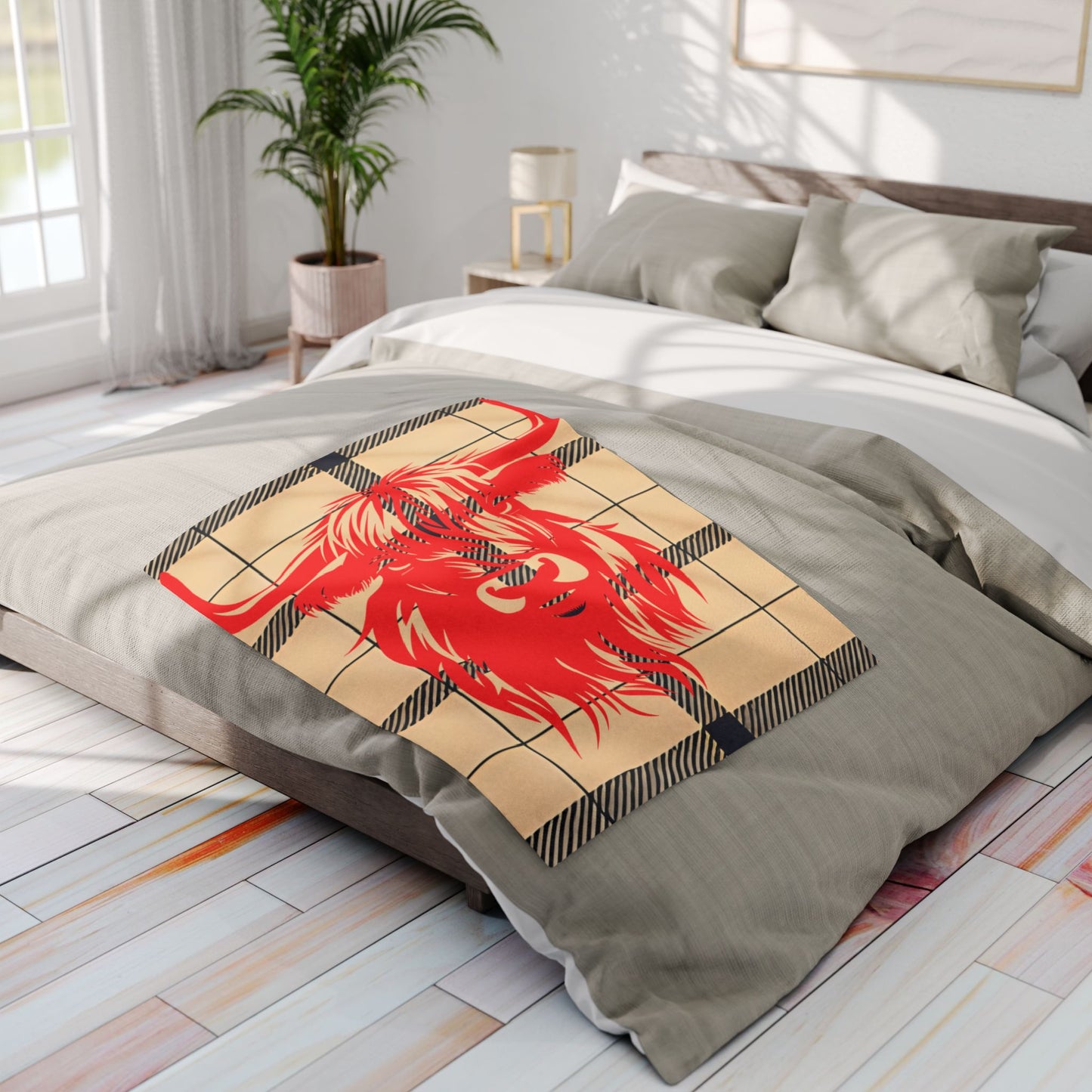 Cozy Highlander Fleece Blanket - Warm Throw for Home Decor, Camping, Cozy Nights, Rustic Gifts, Celebration