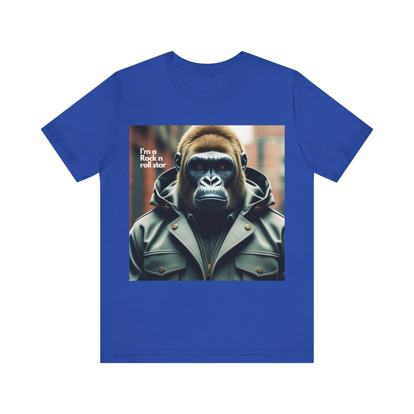 Rock 'n' Roll Gorilla Tee, Graphic T-Shirt for Music Lovers, Cool Casual Wear, Fun Gift for Concerts, Unique Style Statement