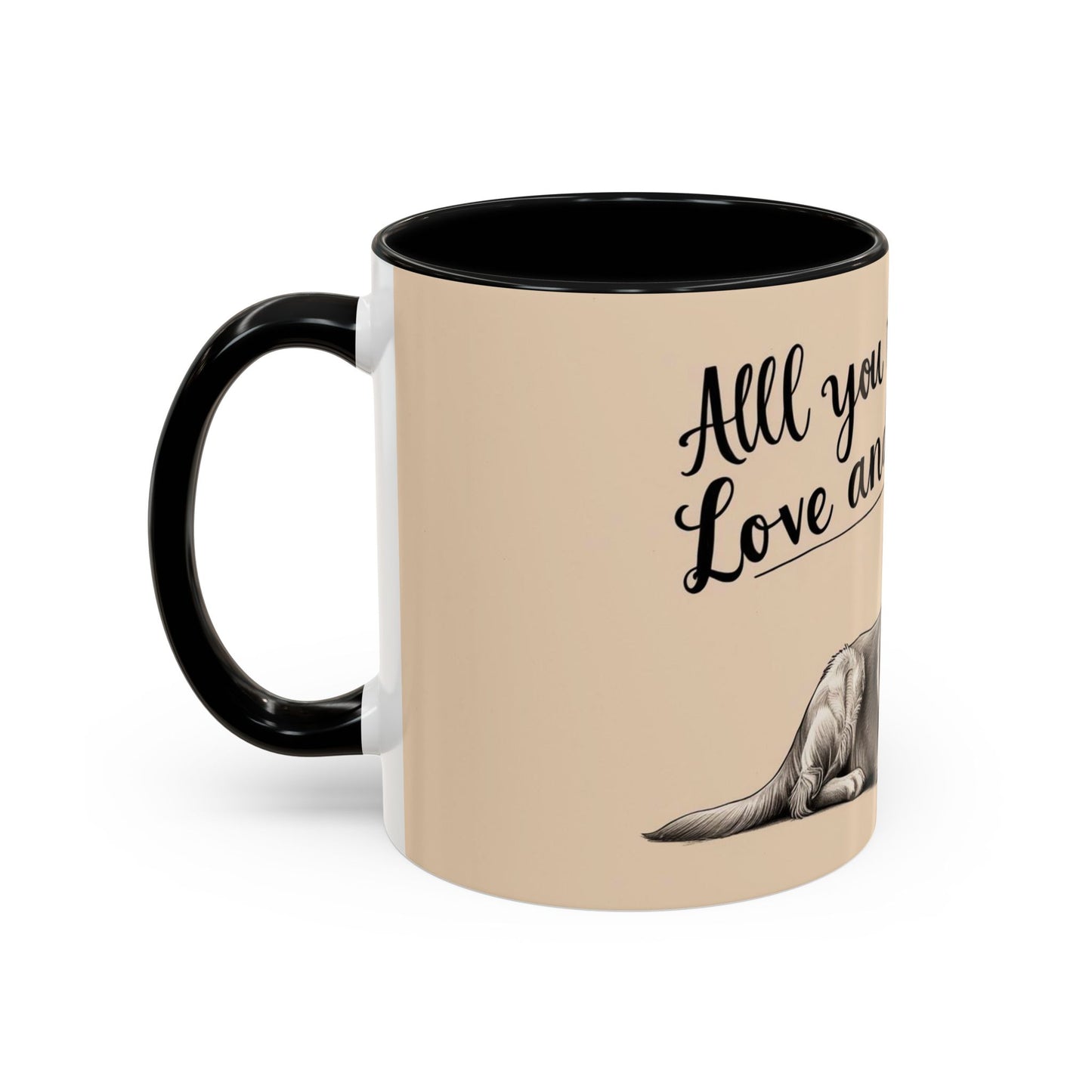 Dog Lover's Accent Coffee Mug - All You Need is Love and a Dog
