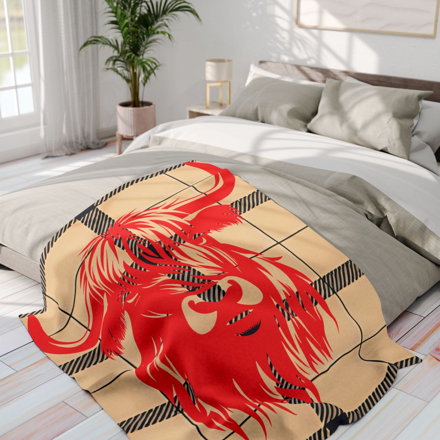 Cozy Highlander Fleece Blanket - Warm Throw for Home Decor, Camping, Cozy Nights, Rustic Gifts, Celebration