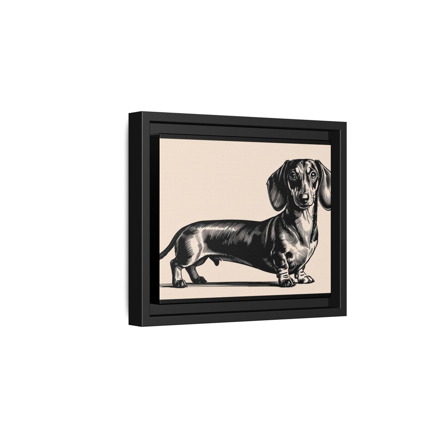Dachshund Art Print - Charming Framed Canvas Decor for Dog Lovers