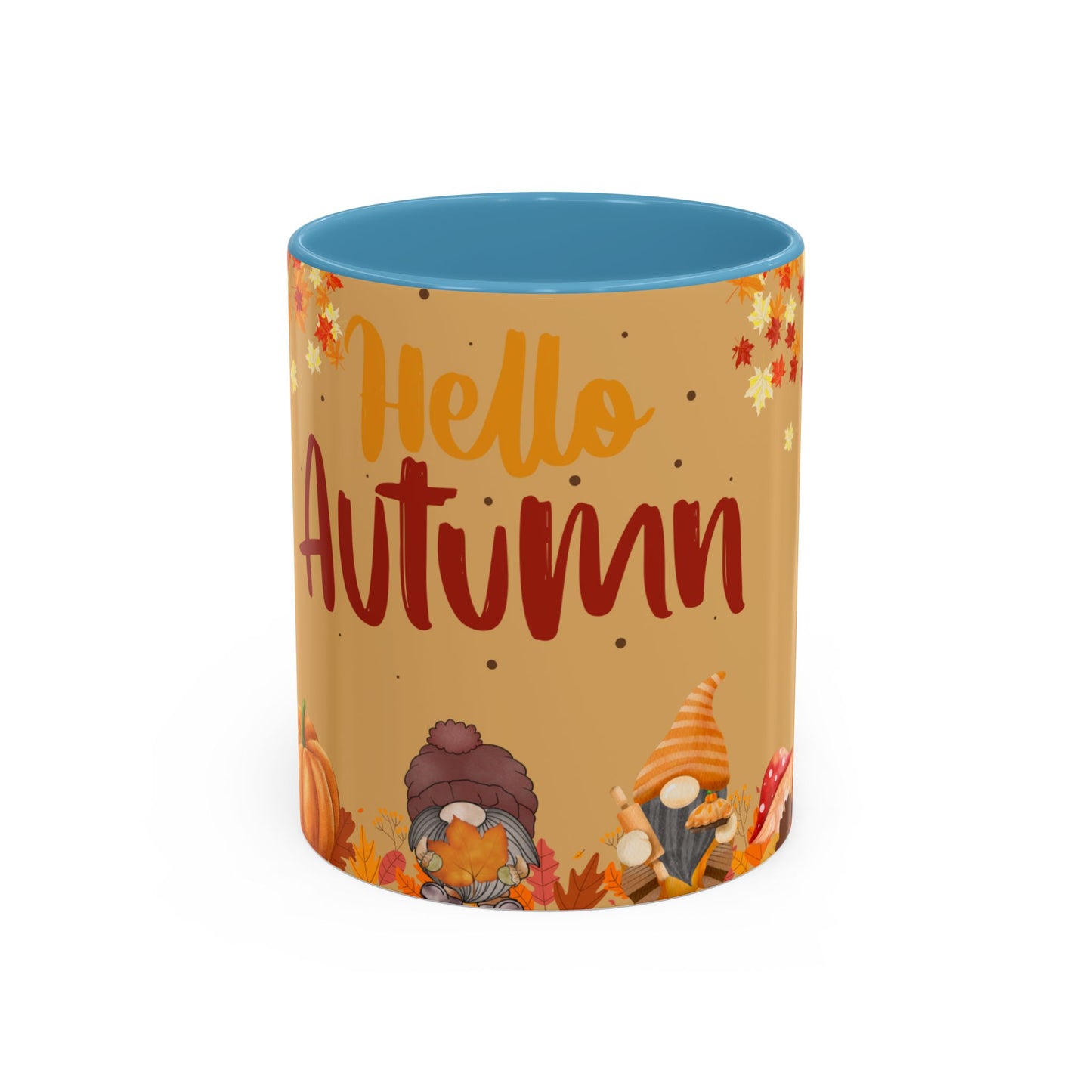 Autumn Accent Coffee Mug - Fall Decor, Seasonal Gift, Thanksgiving, Cozy Hot Beverage Cup, Autumn Vibes