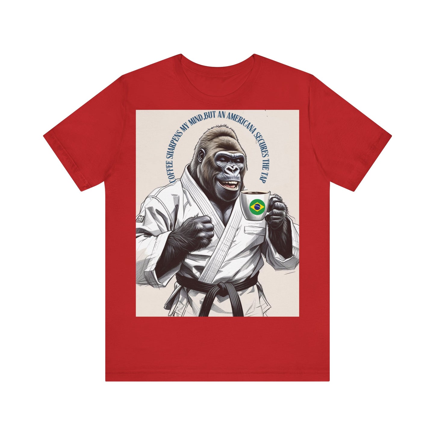 Gorilla Karate Tee, Fun Unisex Short Sleeve Shirt, Jiu-Jitsu Gift, Animal Lover Apparel, Martial Arts Fan Tee