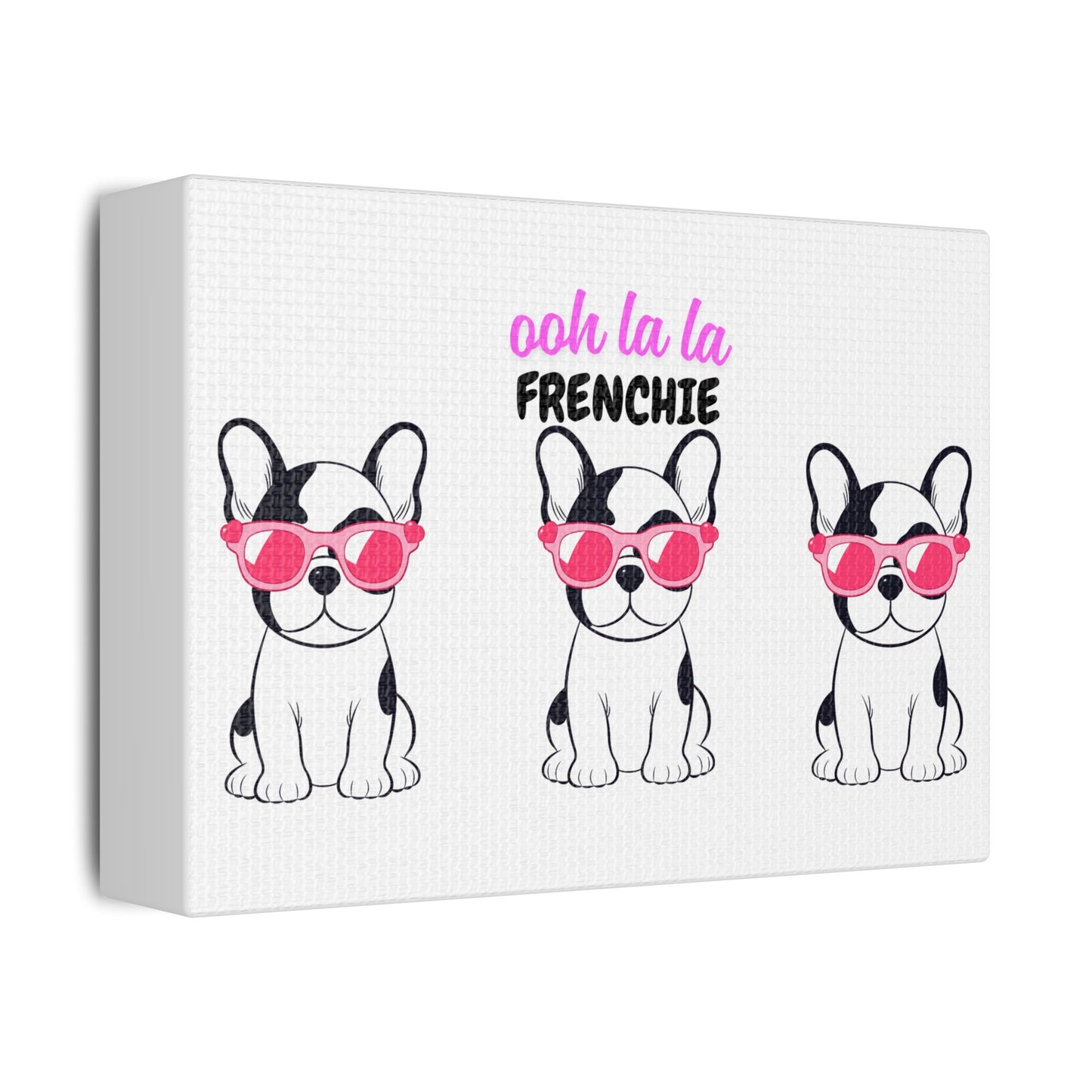 Funny Dog Canvas Wall Art, Dog Lover Decor, Pet Owner Gift, French Bulldog Wall Decor, Ooh La La Frenchie